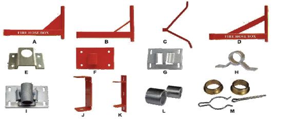 Hose Reel Arms & Brackets, Cabinet Locks and Holders