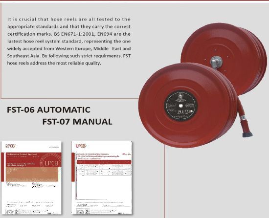 LPCB EN671 EN694 Fire Hose Reels (Automatic & Manual)