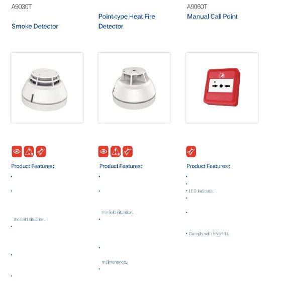Smoke Detector / Point-type Heat Fire Detector / Manual Call Point